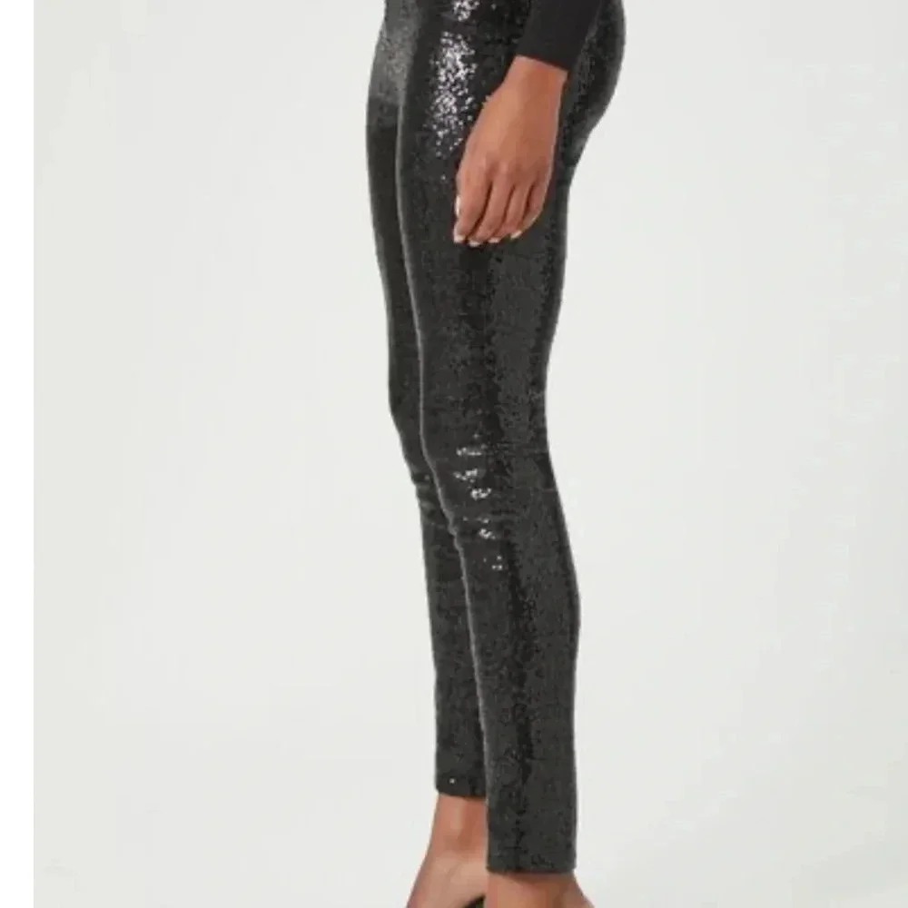 Black sequined pants - BNWT size M - Picture 3 of 10